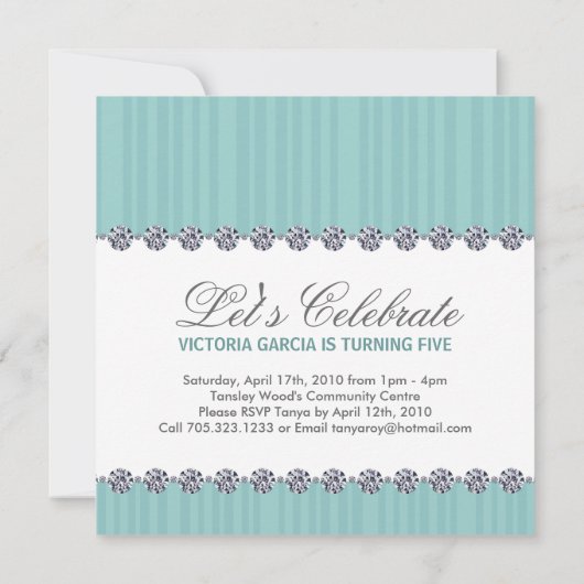 Cute Whimsical Kinder Party Invitation Kaart (Achterkant)