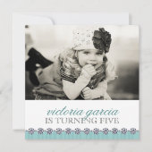 Cute Whimsical Kinder Party Invitation Kaart (Voorkant)