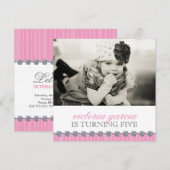 Cute Whimsical Kinder Party Invitation Kaart (Voorkant / Achterkant)