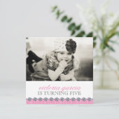 Cute Whimsical Kinder Party Invitation Kaart (Staand voorkant)