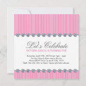 Cute Whimsical Kinder Party Invitation Kaart (Achterkant)