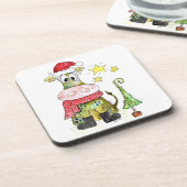 Cute Whimsical-Koe Bier Onderzetter (Linkerzijde)