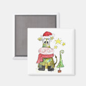 Cute Whimsical-Koe Magneet (Voorkant / Achterkant)