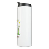 Cute Whimsical-Koe Thermosbeker (Geroteerd rechts)