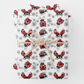 Cute Whimsical Ladybugs Inpakpapier Vel (In situ)