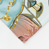 Cute Whimsical Ladybugs Mushrooms Flowers Monogram Fleece Deken (Hoek)