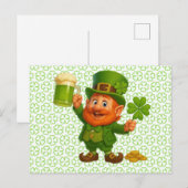 Cute/whimsical leprechaun Saint Patrick's Day  Briefkaart (Voorkant / Achterkant)