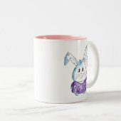Cute Whimsical Little Bunny Tweekleurige Koffiemok (Voorkant rechts)