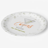 Cute Whimsical Martini Cocktail Simple Party Papieren Bordje (Gekanteld)