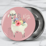 Cute Whimsical Modern Floral Llama ik hou van je Ronde Button 3,2 Cm<br><div class="desc">Dit moderne ontwerp is voorzien van een leuke grillige bloemenlama met "I Love You" in modern handgeschreven schrift op een stoffige roze achtergrond. #love #iloveyou #llama #animal #whimsical #chic #stylish #style #elegant #floral #girly #botanical #animal #pink #buttons #accessoires #stockingstuffers #cool #fun #feminine #trendy</div>