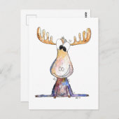 Cute Whimsical Moose Briefkaart (Voorkant / Achterkant)
