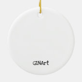 Cute Whimsical Moose Keramisch Ornament (Achterkant)