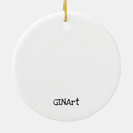 Cute Whimsical Moose Keramisch Ornament (Achterkant)