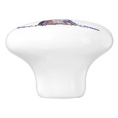 Cute Whimsical Moose Keramische Knop (Zijkant)