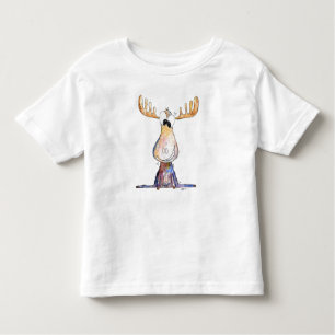 Cute Whimsical Moose Kinder Shirts
