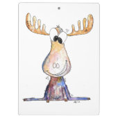 Cute Whimsical Moose Klembord (Achterkant)