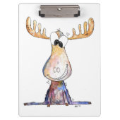 Cute Whimsical Moose Klembord (Voorkant)