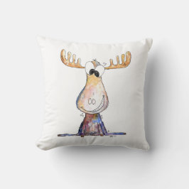 Cute Whimsical Moose Kussen
