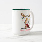 Cute Whimsical-Moose Mok met tweetone koffie (Voorkant rechts)