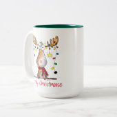 Cute Whimsical-Moose Mok met tweetone koffie (Voorkant links)