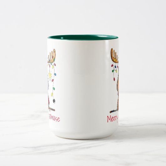 Cute Whimsical-Moose Mok met tweetone koffie (Center)