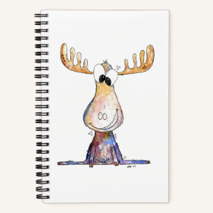Cute Whimsical Moose Notitieboek