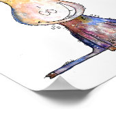 Cute Whimsical Moose Poster (Hoek)