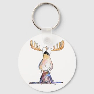 Cute Whimsical Moose Sleutelhanger