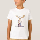 Cute Whimsical Moose T-shirt (Voorkant)