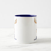 Cute Whimsical Moose Tweekleurige Koffiemok (Center)