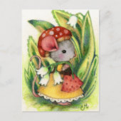 Cute Whimsical Mouse Fantasy Art Briefkaart (Voorkant)