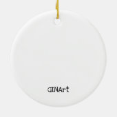 Cute Whimsical Mouse met Cupcake Keramisch Ornament (Achterkant)