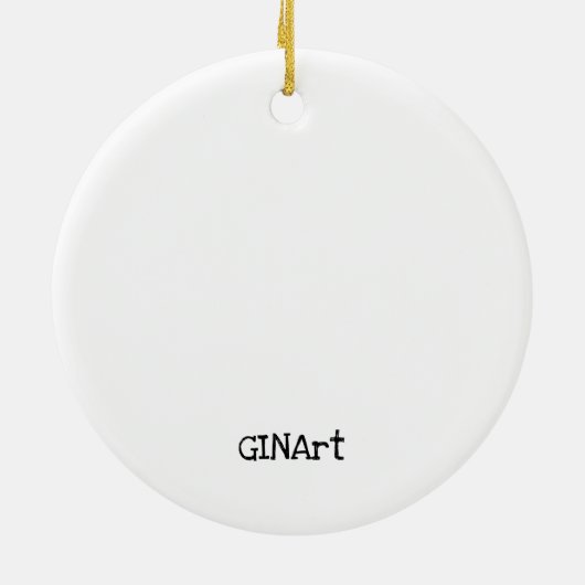 Cute Whimsical Mouse met Cupcake Keramisch Ornament (Achterkant)