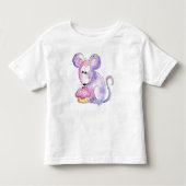 Cute Whimsical Mouse met Cupcake Kinder Shirts (Voorkant)