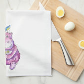 Cute Whimsical Paars Theedoek (Quarter Fold)