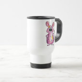 Cute Whimsical Paarse Mouse Reisbeker (Voorkant rechts)
