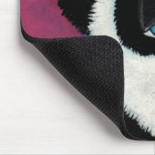 Cute Whimsical Panda Beer met Blue Eyes Mousepad Muismat (Hoek)