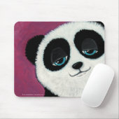 Cute Whimsical Panda Beer met Blue Eyes Mousepad Muismat (Met muis)