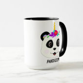 Cute Whimsical Panda Unicorn Pandicorn Mok (Voorkant rechts)