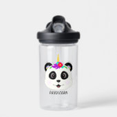Cute Whimsical Panda Unicorn Pandicorn Waterfles (Voorkant)
