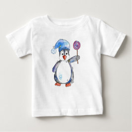 Cute Whimsical Penguin met een Lollipop