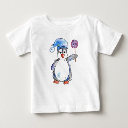Cute Whimsical Penguin met een Lollipop (Voorkant)