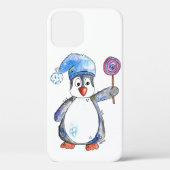 Cute Whimsical Penguin met een Lollipop Case-Mate iPhone Case (Achterkant)