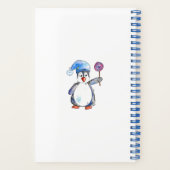 Cute Whimsical Penguin met een Lollipop Notitieboek (Achterkant)