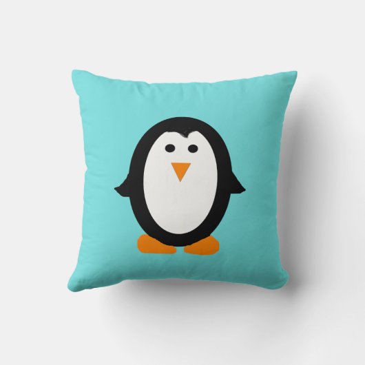 Cute Whimsical Penguin Pillow Kussen (Achterkant)