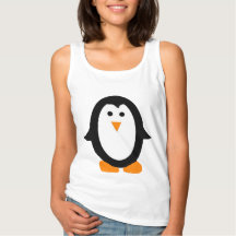 Cute Whimsical Penguin Tanktop