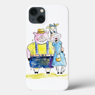 Cute Whimsical Pig. en Koe Case-Mate iPhone Case