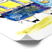 Cute Whimsical Pig. en Koe Poster (Hoek)