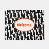 Cute Whimsical Piles of Penguins Welcome Deurmat (Voorkant)