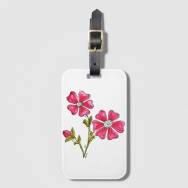 Cute Whimsical Pink Flowers Bagagelabel